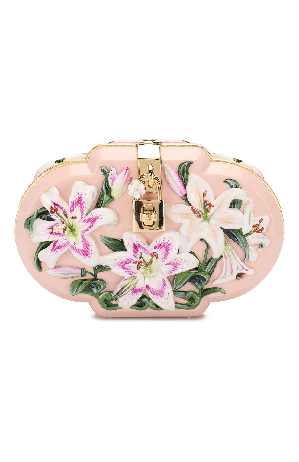 Женский сумка dolce box DOLCE & GABBANA светло-розового цвета, арт. BB6617/AA117 | Фото 1 (Женское Кросс-КТ: Вечерняя сумка, Клатч-клатчи; Размер: small; Материал: Экокожа)
