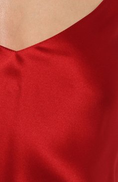 Женская шелковая сорочка LUNA DI SETA красного цвета, арт. VLST08008 | Фото 5 (Материал внешний: Шелк; Материал сплава: Проставлено; Нос: Не проставлено; Женское Кросс-КТ: Платье-белье)
