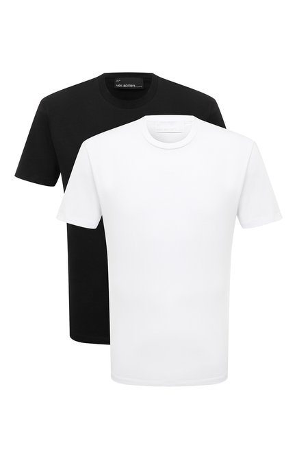 Мужская комплект из двух футболок NEIL BARRETT черно-белого цвета по цене 38550 руб., арт. PBJT170/V503C | Фото 1