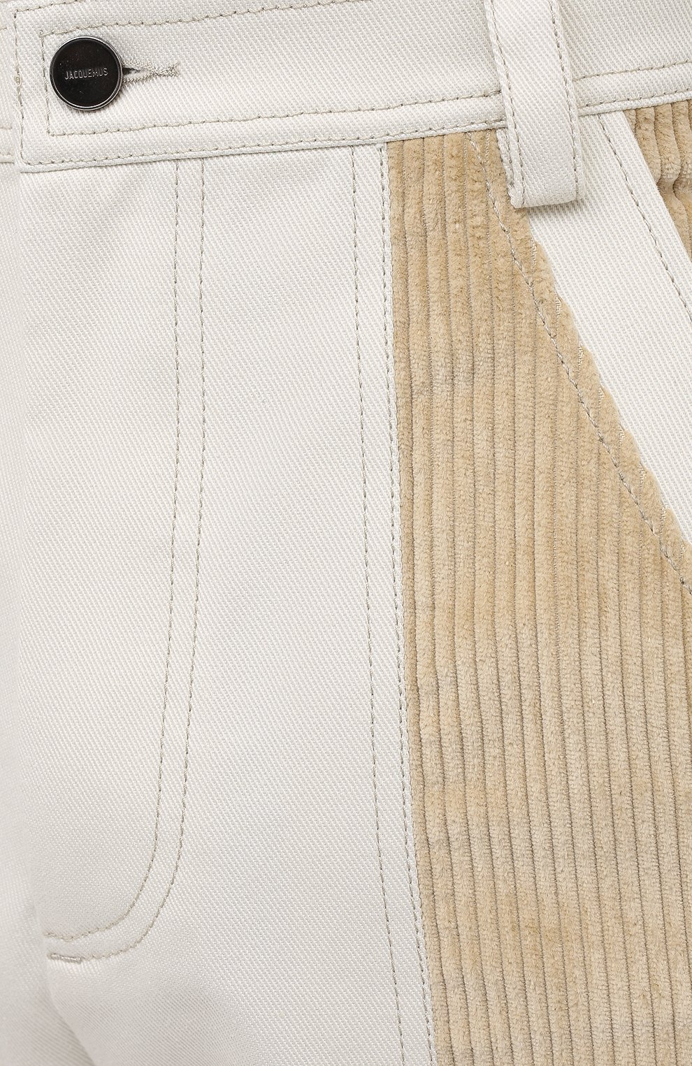 Мужские хлопковые брюки JACQUEMUS белого цвета, арт. 206PA06/125110 | Фото 5 (Длина (брюки, джинсы): Стандартные; Случай: Повседневный; Материал внешний: Хлопок; Стили: Минимализм)