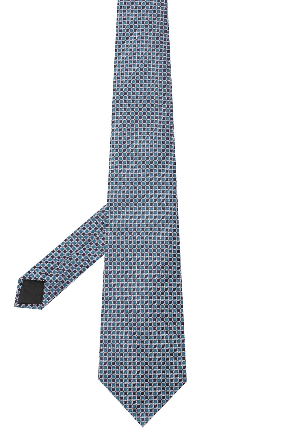 Мужской шелковый галстук LANVIN бирюзового цвета, арт. 3178/TIE | Фото 2 (Принт: С принтом; Материал: Текстиль, Шелк)