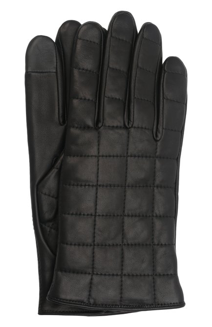 Мужские кожаные перчатки james AGNELLE черного цвета, арт. JAMES/A | Фото 1 (Мужское Кросс-КТ: Кожа и замша; Материал: Натуральная кожа)