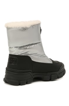 Детские утепленные ботинки GALLUCCI серебряного цвета, арт. J30070BM/TR S S G0M G0M/TGR | Фото 3 (Материал внешний: Текстиль; Материал утеплителя: Натуральный мех)