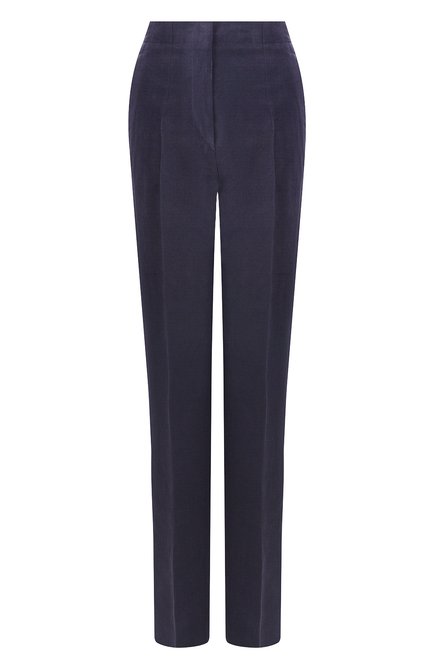 Женские шелковые брюки GIORGIO ARMANI темно-синего цвета по цене 143500 руб., арт. 0SHPP0A8/T01HI | Фото 1