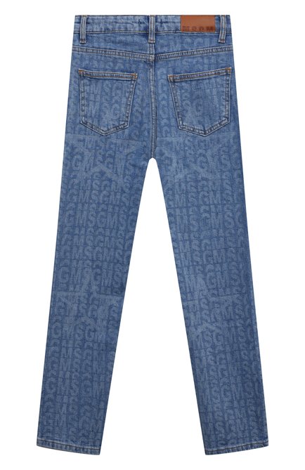 Детские джинсы MSGM KIDS голубого цвета, арт. F3MSJGDP051 | Фото 2 (Материал внешний: Хлопок; Нос: Не проставлено; Материал сплава: Проставлено)