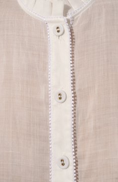 Женская блузка CHARO RUIZ IBIZA белого цвета, арт. 239200 | Фото 5 (Рукава: Длинные; Принт: Без принта; Длина (для топов): Удлиненные; Материал сплава: Проставлено; Драгоценные камни: Проставлено; Стили: Романтичный; Материал внешний: Растительное волокно; Женское Кросс-КТ: Блуза-одежда)