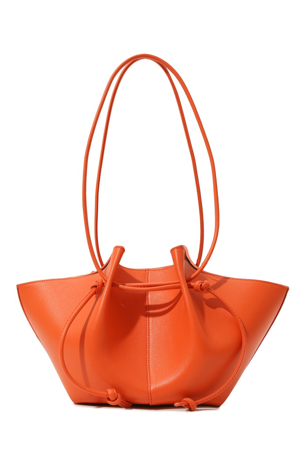 Женская сумка mochi YUZEFI оранжевого цвета, арт. YUZSS23-HB-M0-L007 | Фото 6 (Сумки-технические: Сумки top-handle; Материал: Натуральная кожа; Материал сплава: Проставлено; Драгоценные камни: Проставлено; Размер: small)