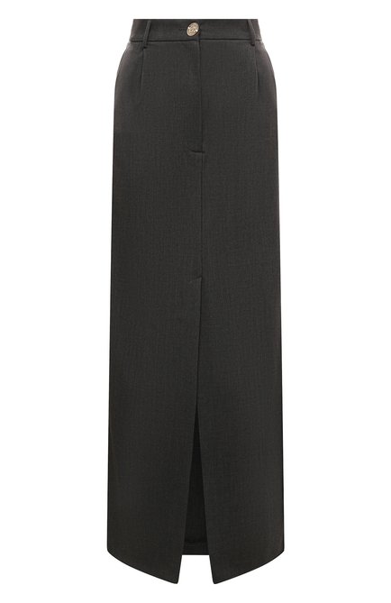 Женская юбка BLUGIRL темно-серого цвета, арт. RF3141/T5771 | Фото 1 (Материал сплава: Проставлено; Материал внешний: Синтетический материал; Драгоценные камни: Проставлено; Длина Ж (юбки, платья, шорты): Макси)