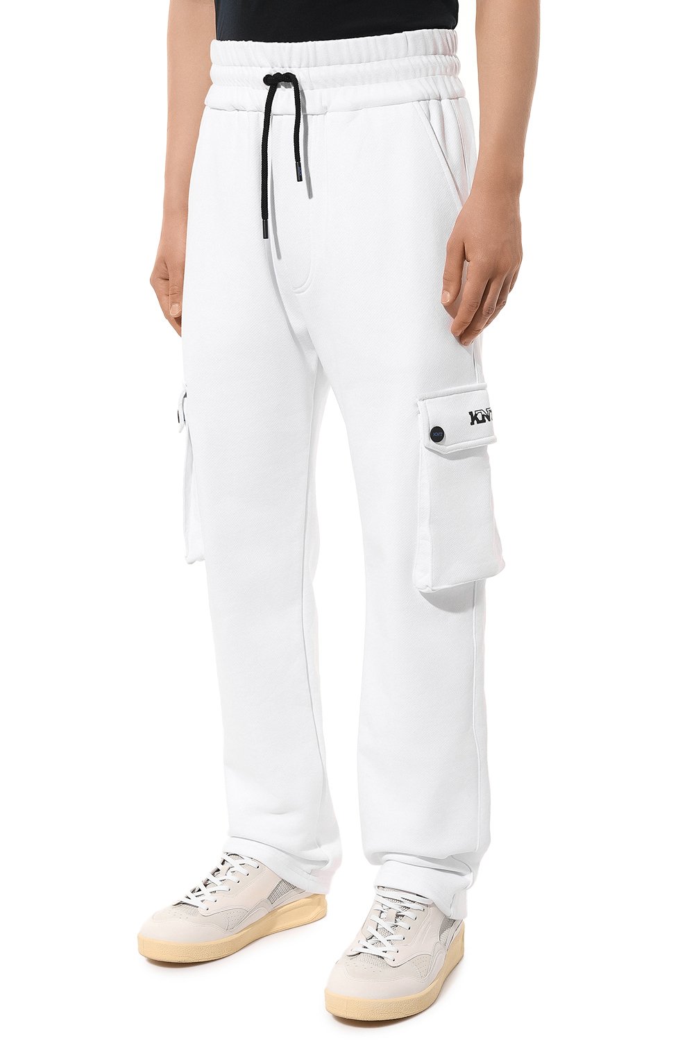 Мужские белые хлопковые брюки-карго KNT купить в интернет-магазине ЦУМ,арт. UMM0449
