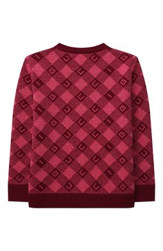 Детский шерстяной кардиган GUCCI бордового цвета, арт. 657380/XKBXM | Фото 2 (Кросс-КТ НВ: Кардиганы)
