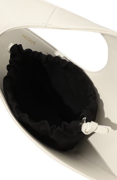 Женская сумка jupiter mini NEOUS белого цвета, арт. 00008A10 | Фото 3 (Сумки-технические: Сумки top-handle; Материал: Натуральная кожа; Материал сплава: Проставлено; Размер: mini; Драгоценные камни: Проставлено)