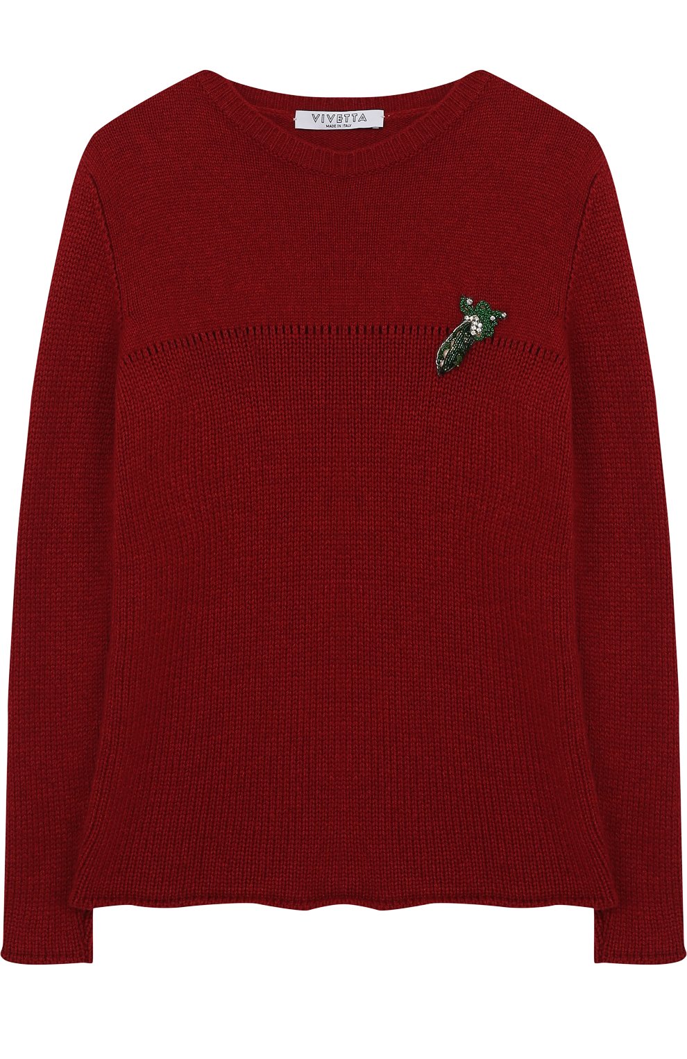 Вязаный свитер с аппликацией Vivetta