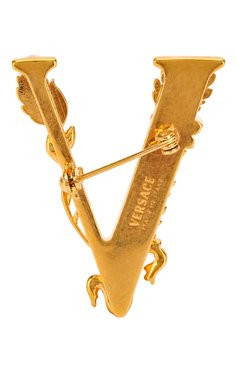 Женская брошь virtus VERSACE золотого цвета, арт. DG6H241/DJMX | Фото 2 (Материал: Металл)