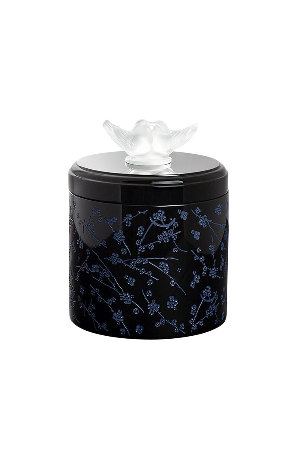 Шкатулка fleurs de cerisier LALIQUE черного цвета, арт. 10687200 | Фото 1 (Интерьер_коллекция: Fleurs De Cerisier; Ограничения доставки: fragile-2)