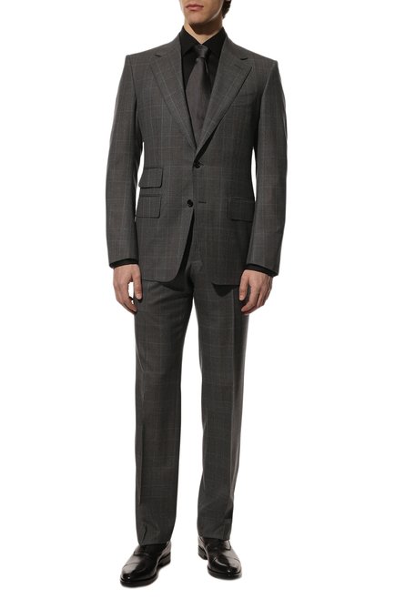 Мужской шерстяной костюм TOM FORD серого цвета по цене 386500 руб., арт. 332R00/21AA43 | Фото 1