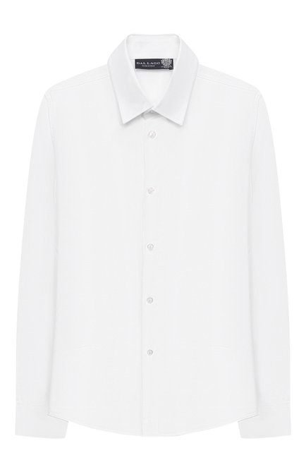 Детская хлопковая рубашка DAL LAGO белого цвета по цене 9695 руб., арт. N402/9133/7-12 | Фото 1