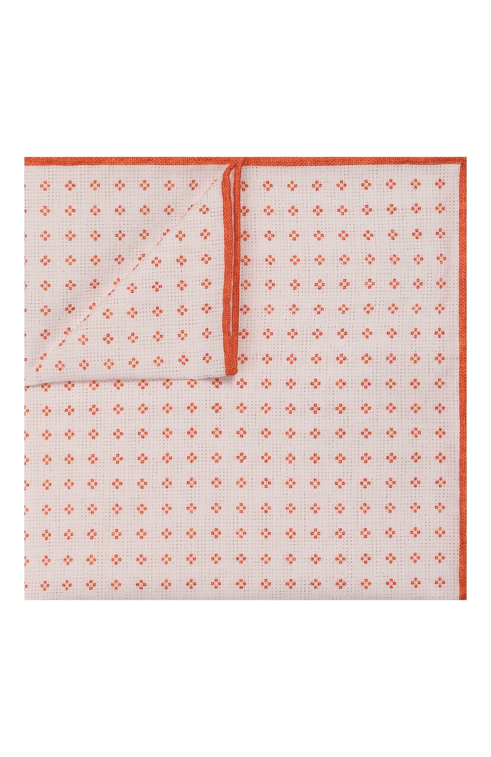 Мужской хлопковый платок BRUNELLO CUCINELLI оранжевого цвета, арт. MQ8380091 | Фото 1 (Материал: Текстиль, Хлопок)