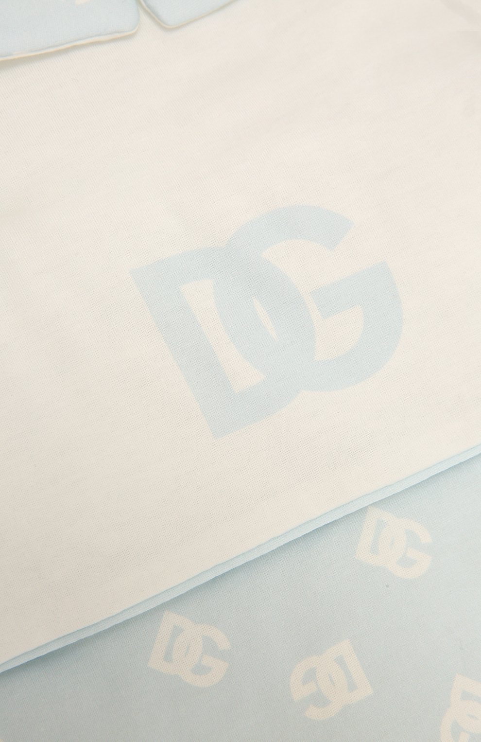 Детский хлопковый конверт DOLCE & GABBANA голубого цвета, арт. LNJA93/G7F0H | Фото 3 (Материал: Текстиль, Хлопок)