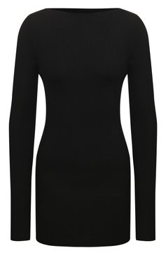 Женский шерстяной пуловер RICK OWENS черного цвета, арт. RP02C1683/RIBM | Фото 1 (Материал внешний: Шерсть; Рукава: Длинные; Длина (для топов): Удлиненные; Материал сплава: Проставлено; Женское Кросс-КТ: Пуловер-одежда; Драгоценные камни: Проставлено; Стили: Кэжуэл)