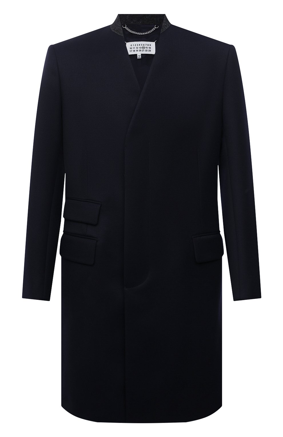 Пальто Maison Margiela, Шерстяное пальто Maison Margiela, Италия, Синий, Шерсть: 100%; Подкладка-вискоза: 100%;, 12244297  - купить