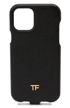 Кожаный чехол для iphone 12 pro TOM FORD черного цвета, арт. S0391T-LCL095 | Фото 1 (Женское Кросс-КТ: Кожа iPhone; Материал: Натуральная кожа)