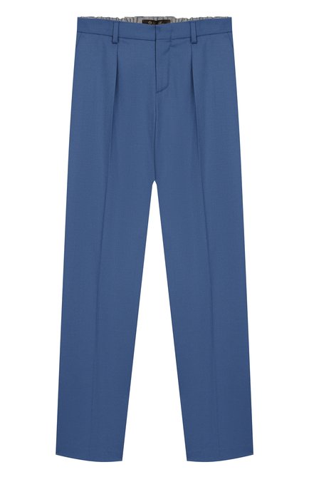 Детские шерстяные брюки LORO PIANA голубого цвета по цене 46350 руб., арт. FAI7306 | Фото 1