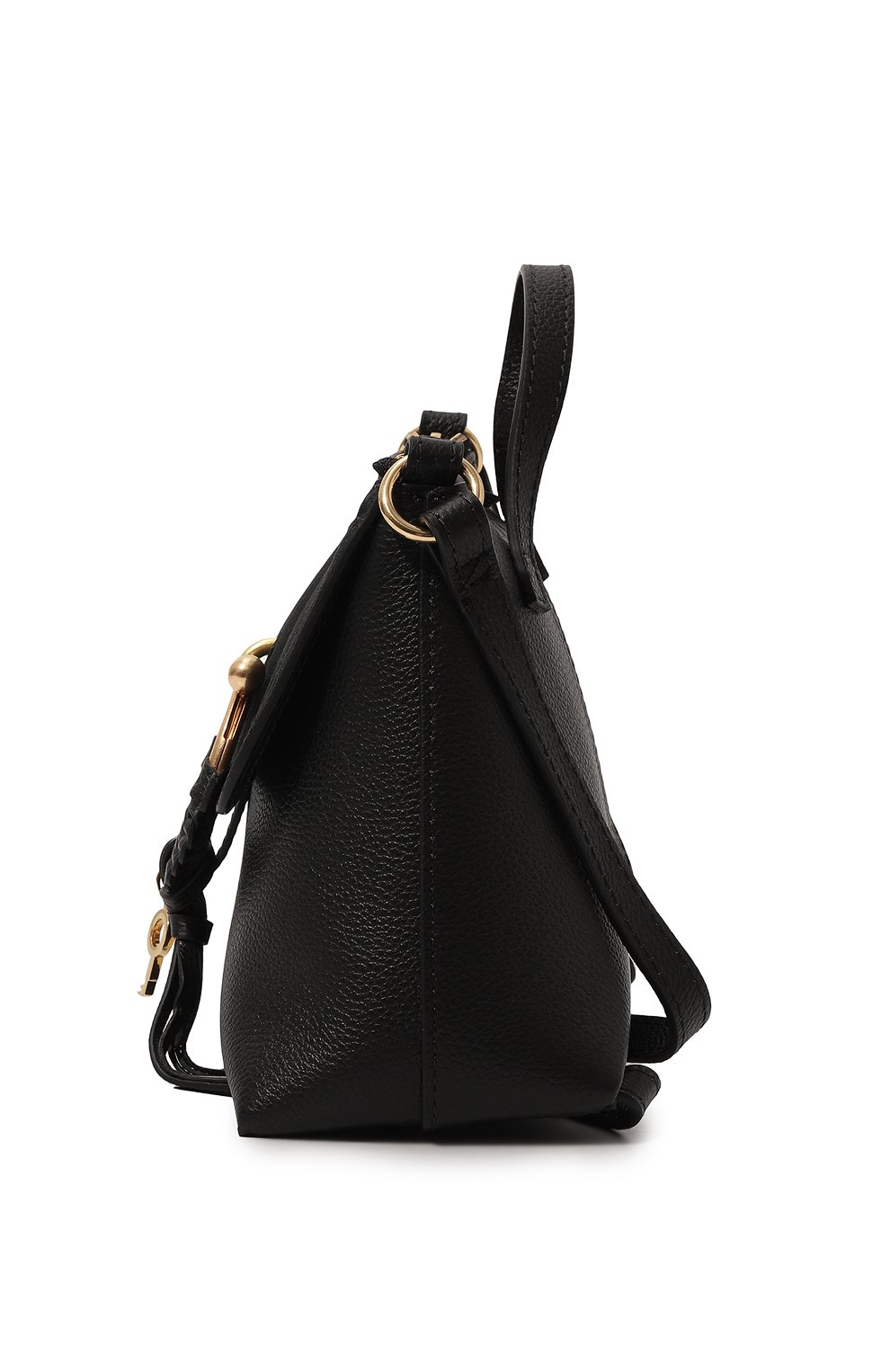 Женский рюкзак joan SEE BY CHLOÉ черного цвета, арт. CHS23SSB92330 | Фото 4 (Материал: Натуральная кожа; Материал сплава: Проставлено; Размер: mini; Драгоценные камни: Проставлено; Стили: Кэжуэл)