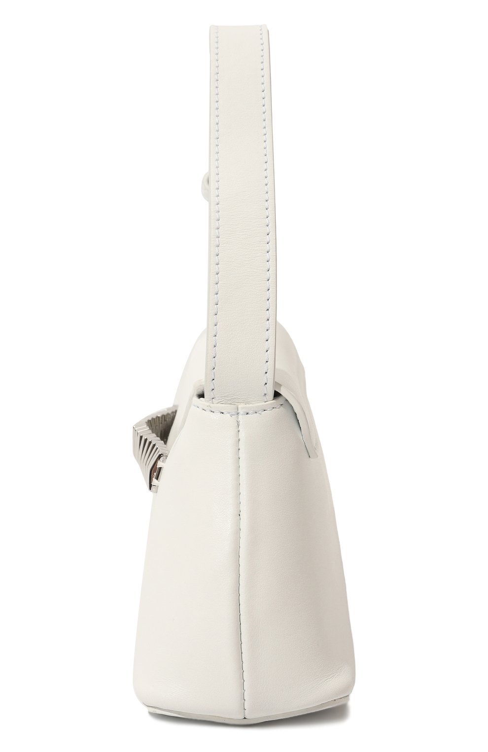Женская сумка eva ELLEME белого цвета, арт. EVA BAGUETTE/LEATHER | Фото 4 (Сумки-технические: Сумки top-handle; Размер: medium; Материал: Натуральная кожа)