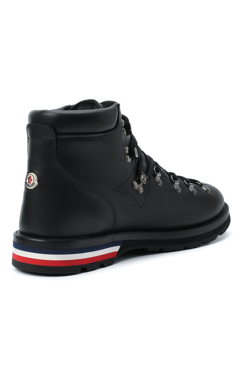 Мужские кожаные ботинки peak MONCLER черного цвета, арт. F2-09A-4G700-00-02SGR | Фото 4 (Материал внешний: Кожа; Мужское Кросс-КТ: Хайкеры-обувь, Ботинки-обувь; Материал внутренний: Натуральная кожа; Материал утеплителя: Без утеплителя; Подошва: Плоская; толщина подошвы: 2,3; высота каблука: 3,3; ширина носка стельки: 8,6, 9,1, 9,3, 9,5)