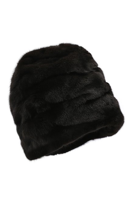 Женская шапка из меха норки FURLAND черного цвета, арт. 0015900110203300000 | Фото 1 (Материал: Натуральный мех)