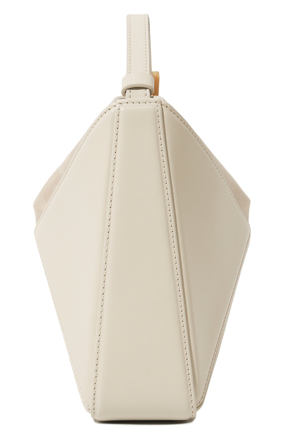 Женская сумка flex mini MLOUYE кремвого цвета, арт. 10-057 | Фото 4 (Сумки-технические: Сумки top-handle; Материал: Натуральная кожа; Размер: mini)