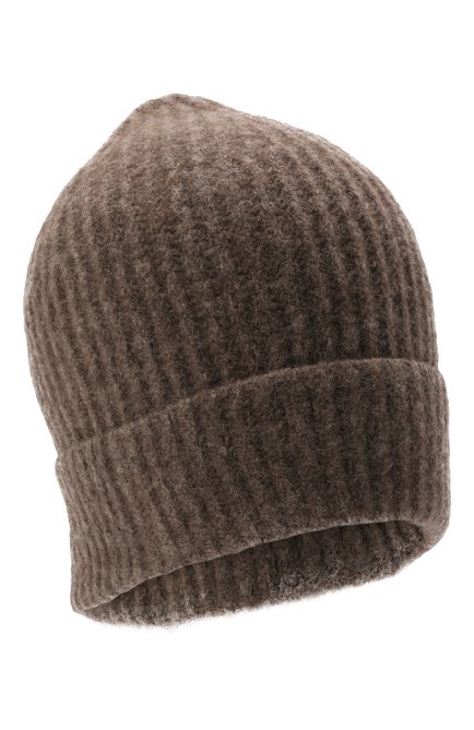 Женская шерстяная шапка ISABEL BENENATO темно-бежевого цвета, арт. DK68F21 | Фото 1 (Материал: Шерсть, Текстиль)