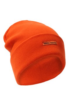 Мужская шерстяная шапка HERON PRESTON оранжевого цвета, арт. HMLC006F23KNI001 | Фото 1 (Материал: Текстиль, Шерсть; Кросс-КТ: Трикотаж; Материал сплава: Проставлено; Нос: Не проставлено)