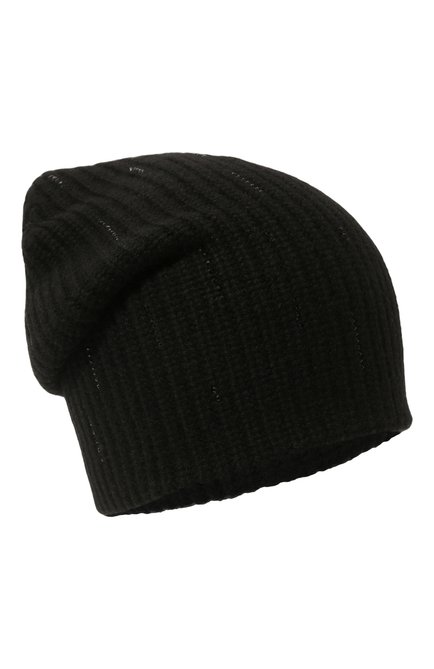 Женская кашемировая шапка WILLIAM SHARP черного цвета, арт. A61-17 | Фото 1 (Материал: Текстиль, Кашемир, Шерсть)