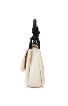 Женская сумка knot GANNI кремвого цвета, арт. A4891 | Фото 4 (Сумки-технические: Сумки top-handle; Размер: medium; Материал сплава: Проставлено; Материал: Текстиль; Драгоценные камни: Проставлено)