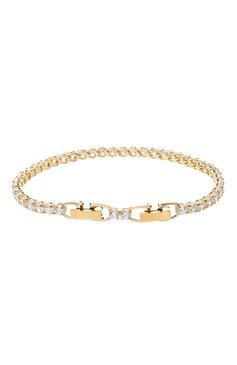 Женский браслет tennis deluxe SWAROVSKI золотого цвета, арт. 5511544 | Фото 3 (Региональные ограничения белый список (Axapta Mercury): Не проставлено; Нос: Не проставлено; Материал: Металл)
