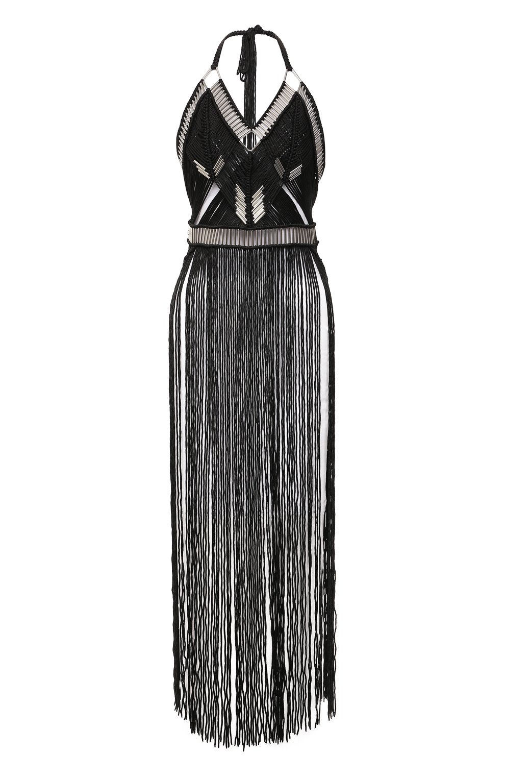 Модный Остров Платье с поясом Дарья Черное, размер 44 (226714_44)