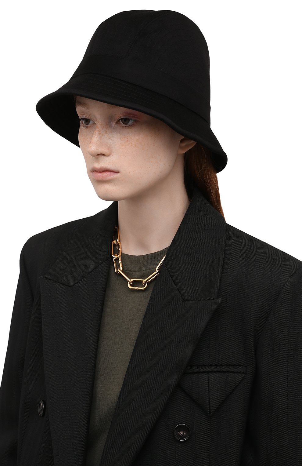 Женская кашемировая шляпа LORO PIANA черного цвета, арт. FAL2348 | Фото 2 (Материал: Текстиль, Кашемир, Шерсть; Материал сплава: Проставлено; Нос: Не проставлено)