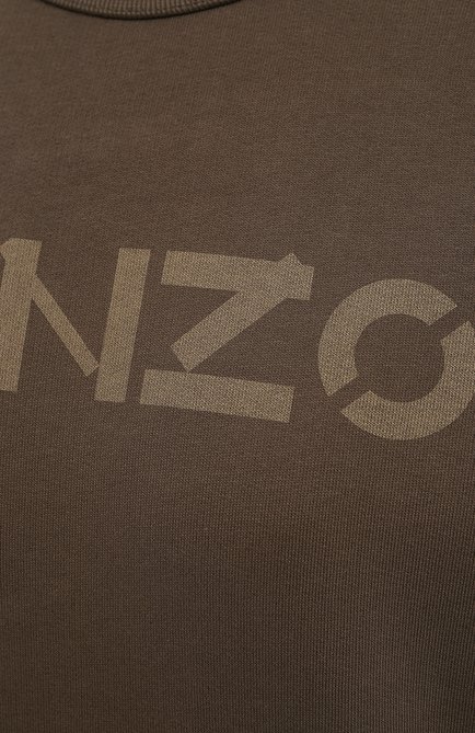 Женский хаки хлопковый свитшот KENZO купить в интернет-магазине ЦУМ, арт.  FB62SW8214ML
