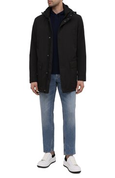 Мужская утепленная куртка PAUL&SHARK черного цвета, арт. 11312002/DF | Фото 2 (Кросс-КТ: Куртка; Рукава: Длинные; Длина (верхняя одежда): До середины бедра; Материал внешний: Синтетический материал; Мужское Кросс-КТ: утепленные куртки; Материал подклада: Синтетический материал; Стили: Кэжуэл)
