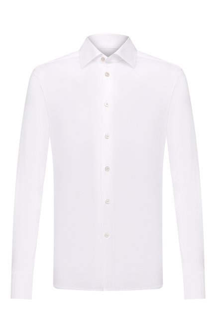 Мужская хлопковая рубашка KITON белого цвета по цене 63400 руб., арт. UMCNERH0804601 | Фото 1