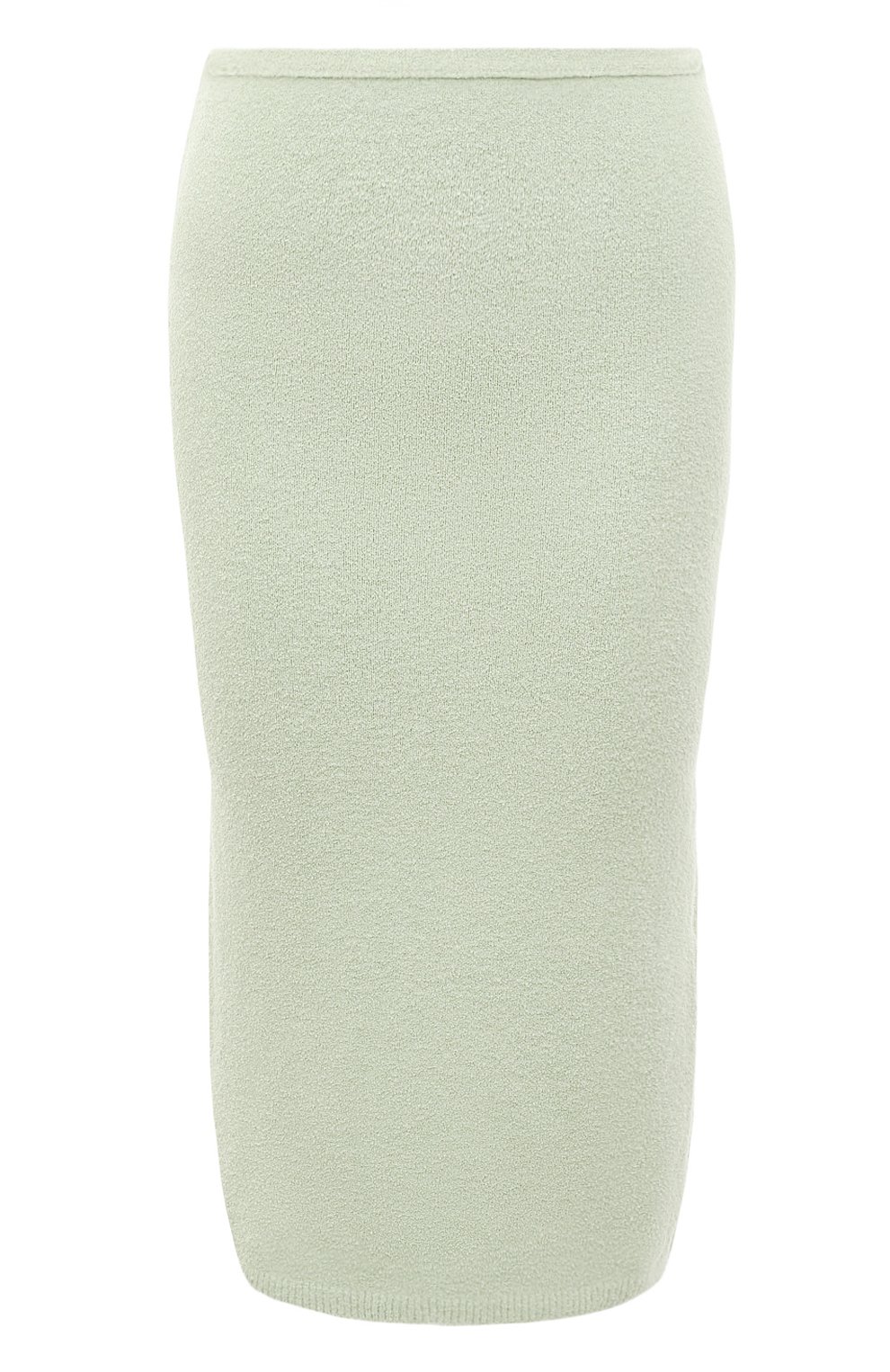 Женская юбка N21 светло-зеленого цвета, арт. N2S/AC02/7611 | Фото 1 (Женское Кросс-КТ: Юбка-карандаш, Юбка-одежда; Материал внешний: Синтетический материал, Хлопок; Кросс-КТ: Трикотаж; Материал сплава: Проставлено; Длина Ж (юбки, платья, шорты): Миди; Драгоценные камни: Проставлено; Стили: Кэжуэл)