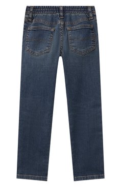 Детские джинсы POLO RALPH LAUREN синего цвета, арт. 321854001 | Фото 2 (Материал внешний: Хлопок; Детали: Потертости; Ростовка одежда: 18 мес | 86 см, 3 года | 98 см, 4 года | 104 см)
