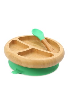 Детского тарелка с ложкой AVANCHY зеленого цвета, арт. GBPL | Фото 1 (Кросс-КТ: Посуда; Материал: Растительное волокно)