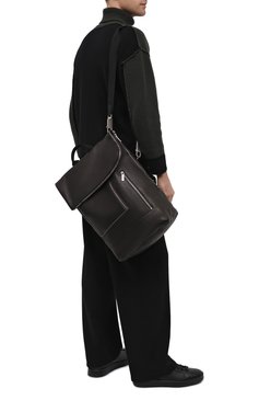 Мужской кожаный рюкзак RICK OWENS черного цвета, арт. RA20F0669/LCW | Фото 2 (Материал: Натуральная кожа; Стили: Кэжуэл; Размер: large)
