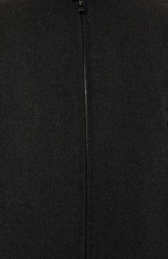 Мужской шерстяной бомбер CORNELIANI темно-серого цвета, арт. 92L5B3-3820144 | Фото 5 (Кросс-КТ: Куртка, бомбер; Мужское Кросс-КТ: шерсть и кашемир; Материал внешний: Шерсть; Рукава: Длинные; Принт: Без принта; Материал сплава: Проставлено; Материал подклада: Синтетический материал; Драгоценные камни: Проставлено; Длина (верхняя одежда): Короткие; Стили: Кэжуэл)