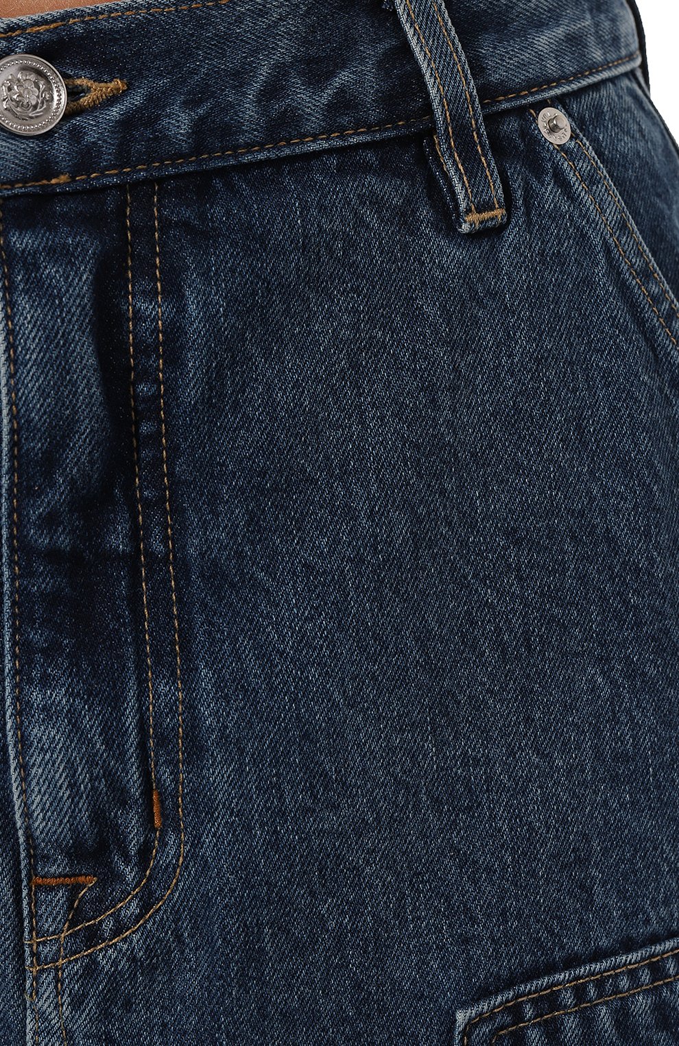 Женская джинсовая юбка SLVRLAKE синего цвета, арт. WKMS707S/W0RKER MAXI SKIRT | Фото 5 (Кросс-КТ: Деним; Женское Кросс-КТ: Юбка-одежда; Материал сплава: Проставлено; Материал внешний: Хлопок, Деним; Длина Ж (юбки, платья, шорты): Миди; Драгоценные камни: Проставлено; Стили: Кэжуэл)