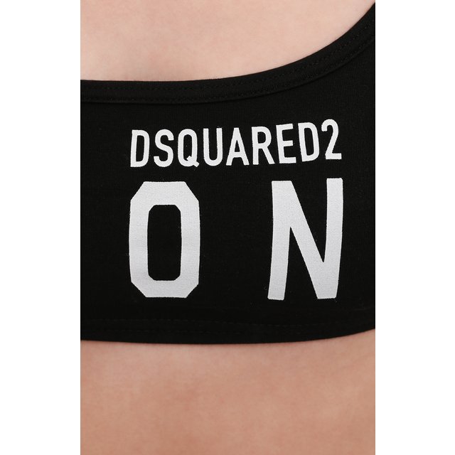 Хлопковый бра-топ Dsquared2  D8RG33850 Фото 5