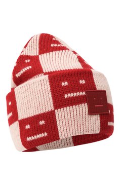 Женская шерстяная шапка ACNE STUDIOS красного цвета, арт. FA UX HATS000134CW6 | Фото 1 (Материал: Текстиль, Шерсть)