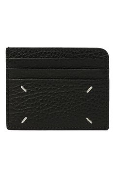 Женский кожаный футляр для кредитных карт MAISON MARGIELA черного цвета, арт. SA3VX0007/P4455 | Фото 1 (Материал: Натуральная кожа)